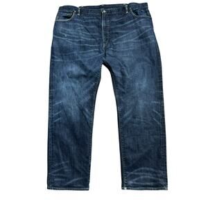 POLO RALPH LAUREN Men's 46x32 Dark Wash Blue Jeans‎ Bootcut Vintage Dungarees